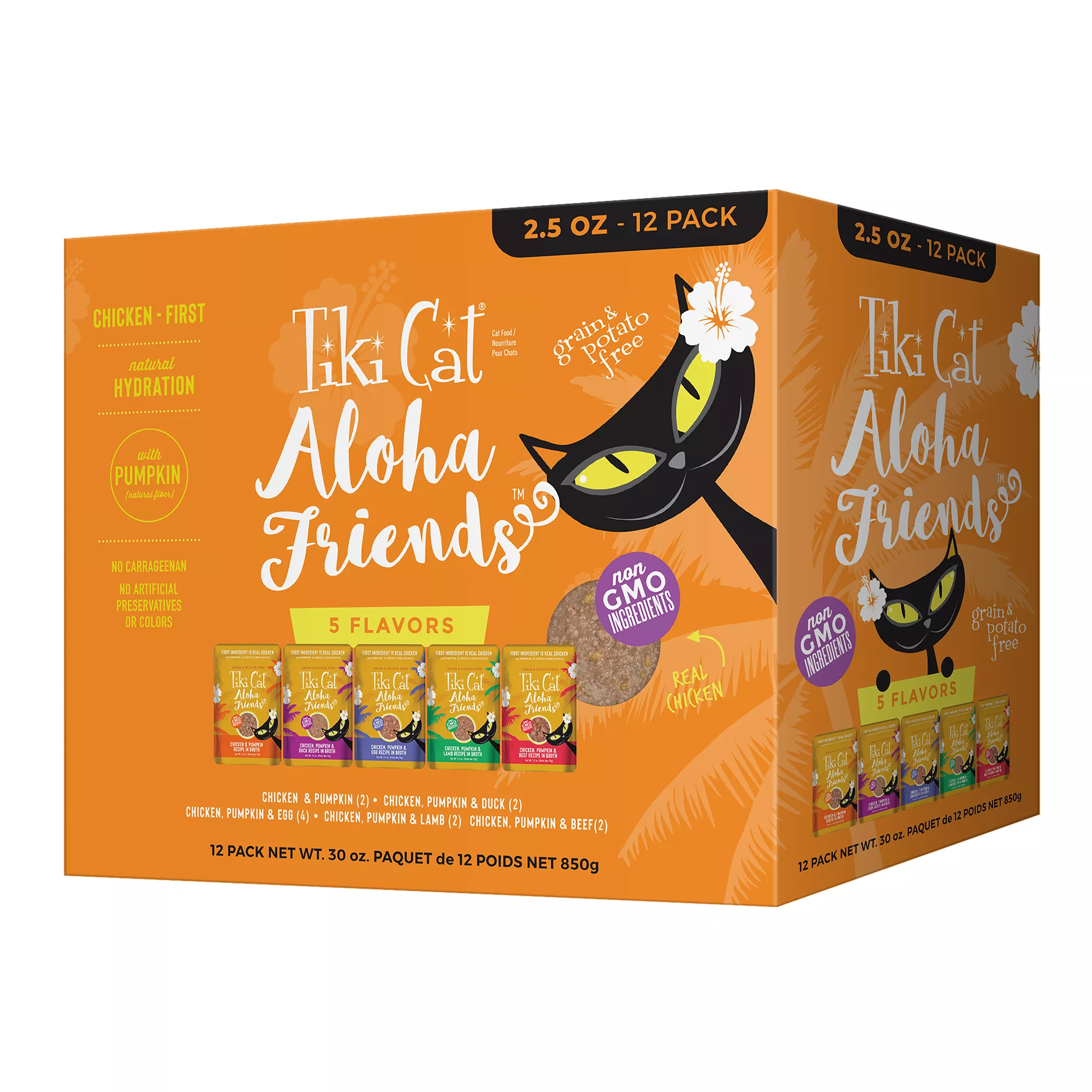 Tiki Cat® Aloha Friends&trade; Wet Cat Food - Non-GMO, Grain & Potato Free, Variety Pack, 12ct