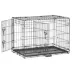 Top Paw® Double Door Folding Wire Dog Crate w/ Divider Panel - Leak Prook Tray; Metal, SM-XL image thumbnail 1