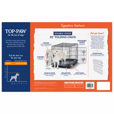Top Paw® Double Door Folding Wire Dog Crate with Divider Panel - Image 8