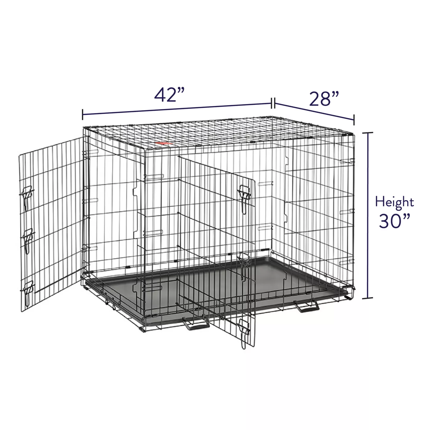 Dog cage with potty area best sale