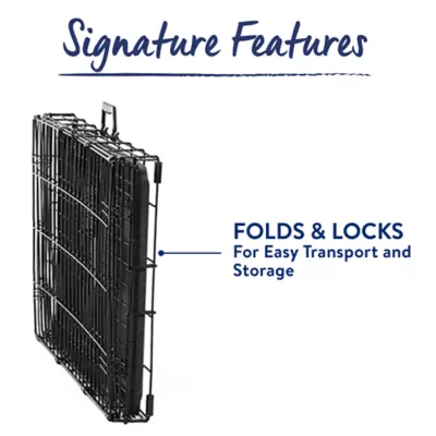 Product Top Paw® Double Door Folding Wire Dog Crate with Divider Panel