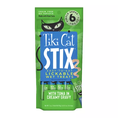 Product Tiki Cat® Stix Lickable Wet Cat Treat -  Grain Free, 6 Ct, 3 Oz