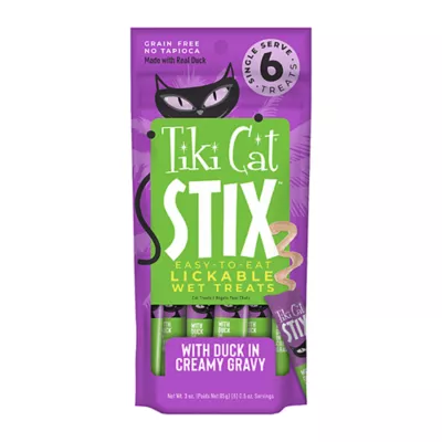 Product Tiki Cat® Stix Lickable Wet Cat Treat -  Grain Free, 6 Ct, 3 Oz