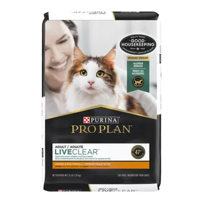 Purina Pro Plan with Probiotics High Protein LiveClear Chicken Rice Formula Dry Cat Food 7 lbs