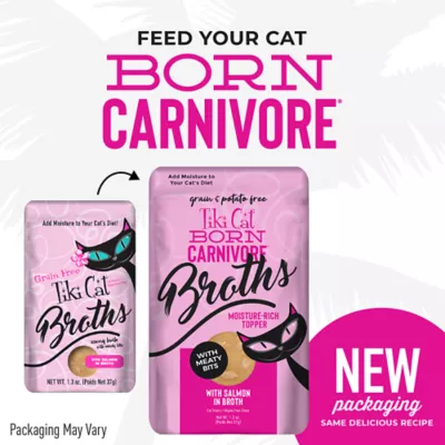 Product Tiki Cat® Born Carnivore® Broths Wet Cat Food Topper - Non-GMO, Grain Free, 1.3oz