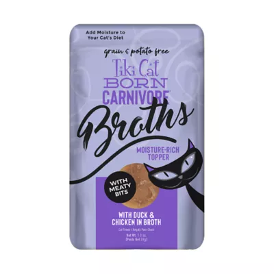 Tiki Cat® Born Carnivore® Broths Wet Cat Food Topper - Non-GMO, Grain Free, 1.3oz - Image 1