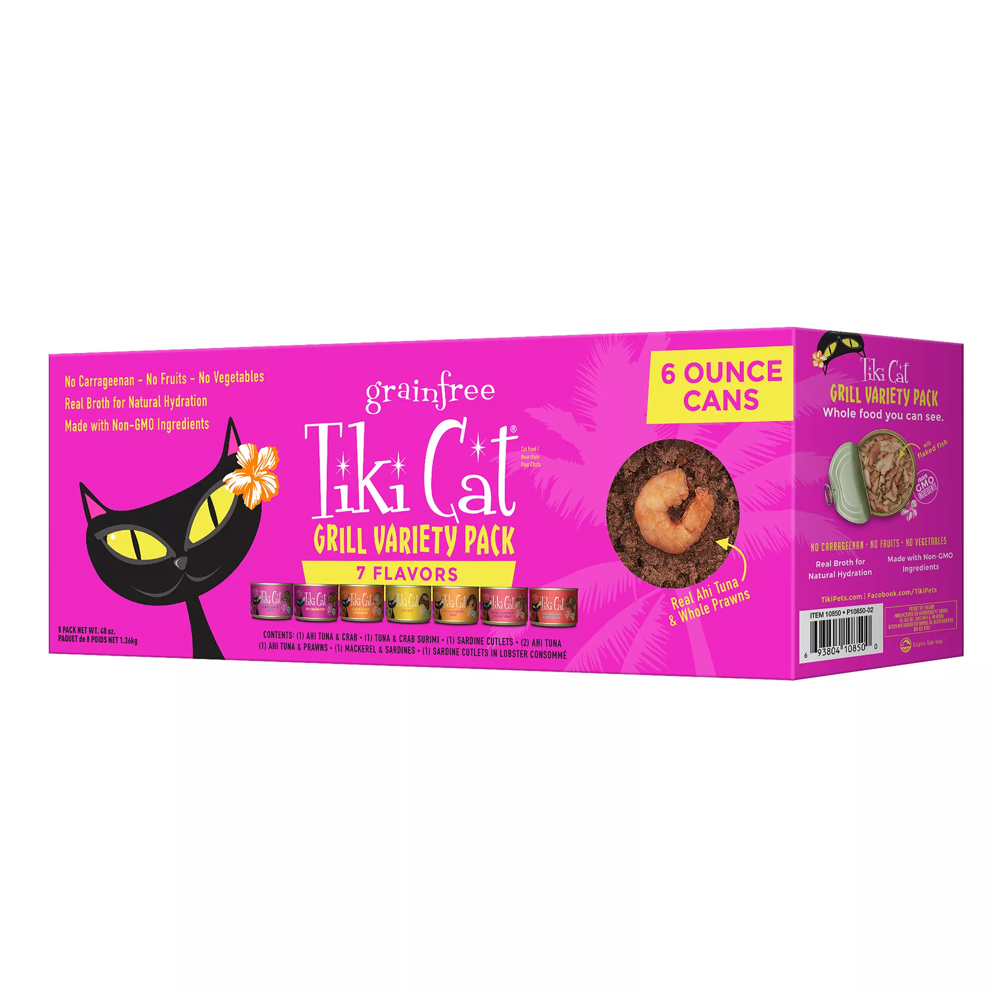 Tiki Cat® Grill Wet Cat Food Non-GMO, Grain & Potato Free - Variety Pack, 8 CT, 48 OZ