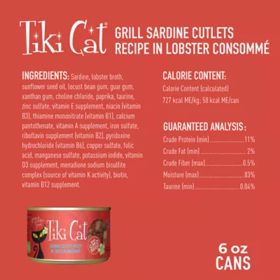 Product Tiki Cat® Grill Wet Cat Food - Non-GMO, Grain & Potato Free, 6oz