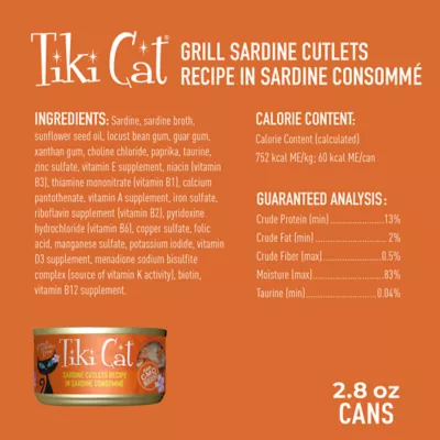 Product Tiki Cat® Grill Wet Cat Food - Non-GMO, Grain & Potato Free 2.8oz