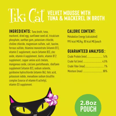 Product Tiki Cat® Velvet™ Mousse Cat Food - Non-GMO, Grain & Potato Free, 2.8oz