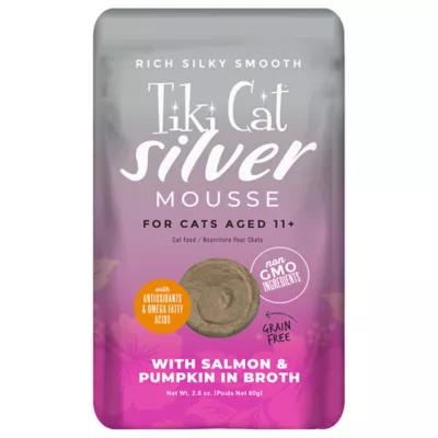 Product Tiki Cat® Velvet™ Mousse Senior Cat Food - Non-GMO, Salmon, 2.8oz