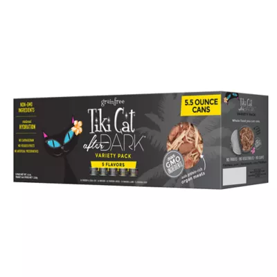 Product Tiki Cat® After Dark™ Wet Cat Food - Non-GMO, Grain Free - Variety Pack, 8 CT, 44 OZ