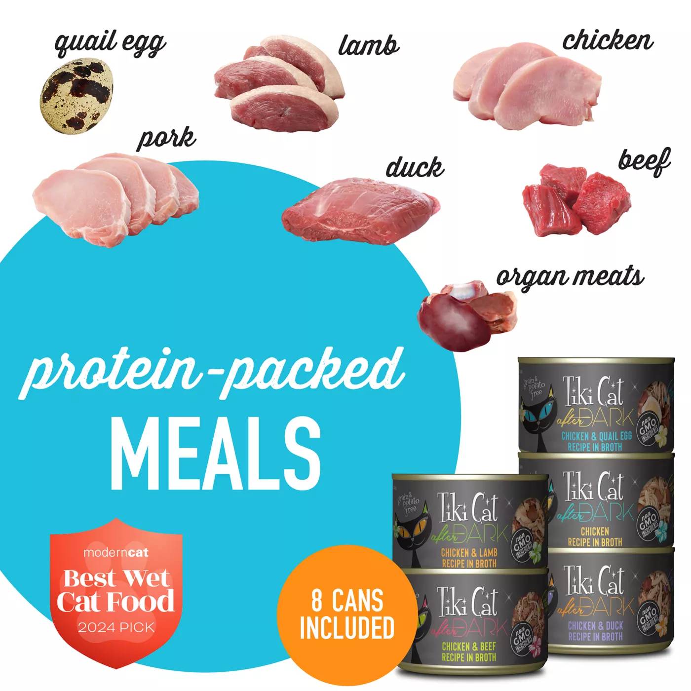 Tiki Cat® After Dark™ Wet Cat Food NonGMO, Grain Free Variety Pack