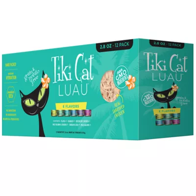 Product Tiki Cat® Luau Wet Cat Food - Non-GMO, Grain Free, High Protein - Variety Pack, 12 CT, 33.6 OZ