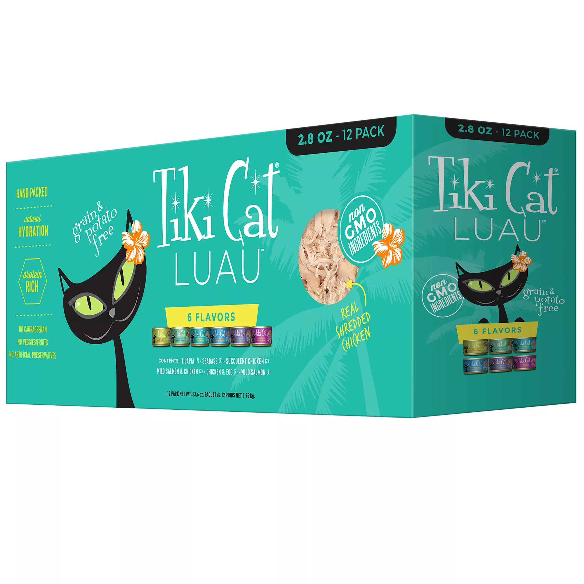 Tiki Cat® Luau Wet Cat Food - Non-GMO, Grain Free, High Protein - Variety Pack, 12 CT, 33.6 OZ