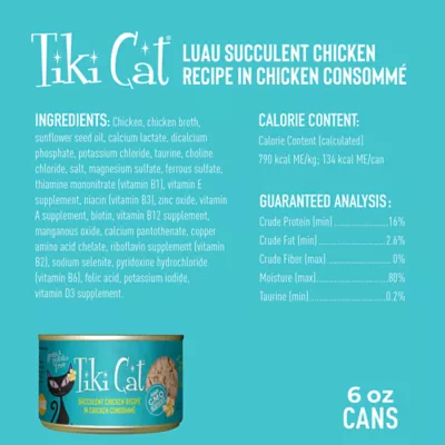 Product Tiki Cat® Luau Wet Cat Food - Non-GMO, Grain & Potato Free, 6oz