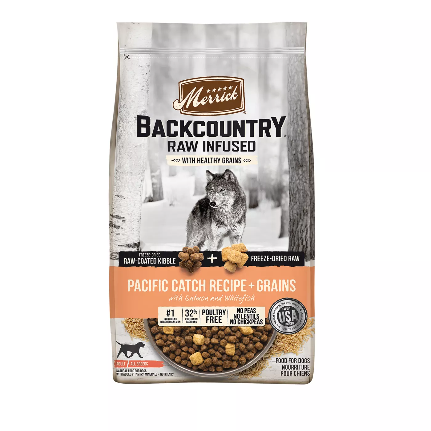 Merrick Backcountry Adult Dry Dog Food Salmon Corn Free No Artificial Colors