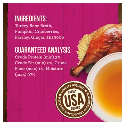 Product Merrick® Bone Broth Adult Wet Dog Food Topper - Grain Free, Turkey Bone Broth