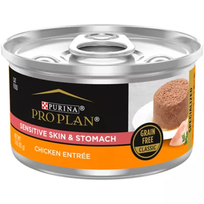 Pro Plan Grain Free Pate Sensitive Skin Stomach Chicken Entree Wet Cat Food 3 oz Petco