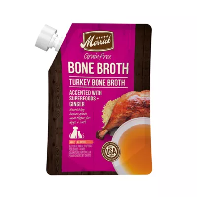 Merrick Grain Free Turkey Bone Broth Wet Dog Food Topper Merrick Grain Free Turkey Bone Broth Wet Dog Food Topper