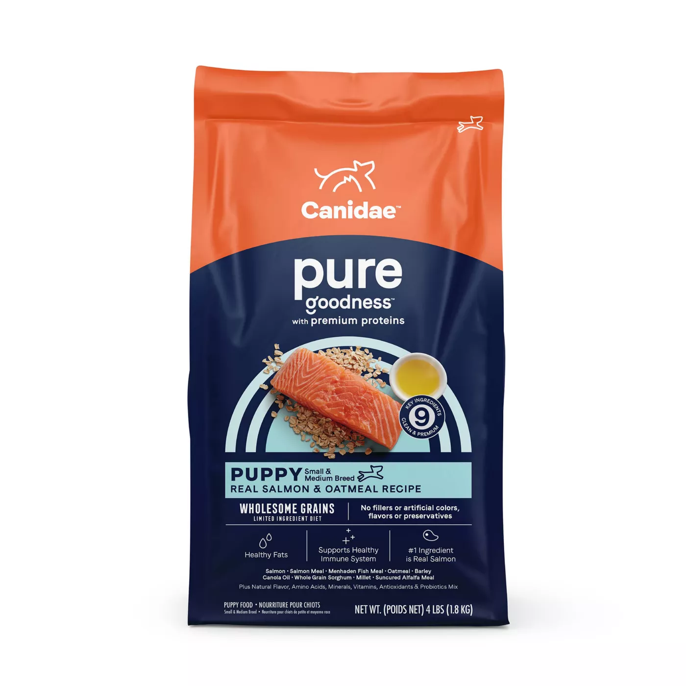 Canidae Pure Puppy Dry Dog Food Limited Ingredient Diet With Grain Salmon Oats