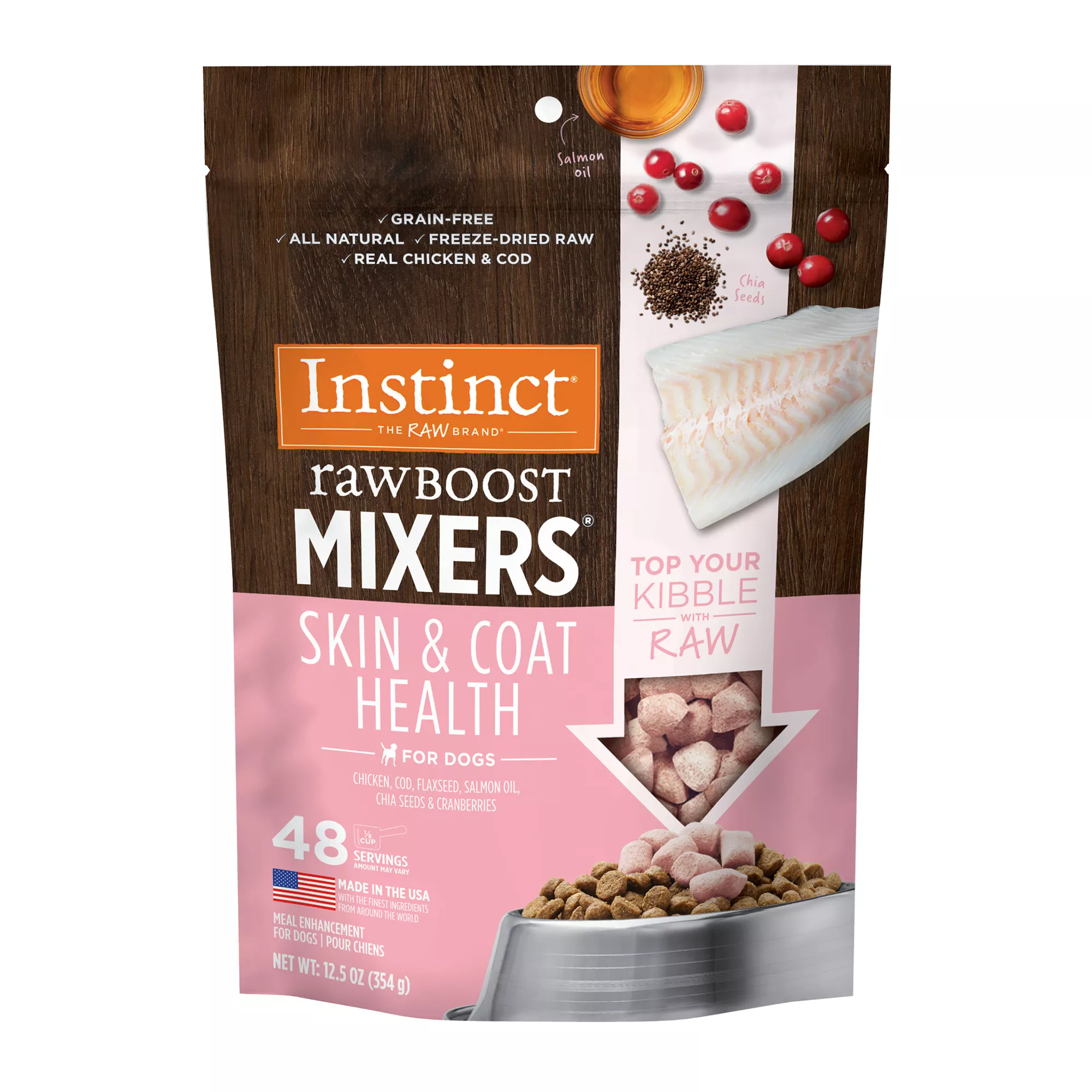 Instinct® Raw Boost Mixers® Skin & Coat Health All Life Stages Dog Food Topper - Raw, Grain Free