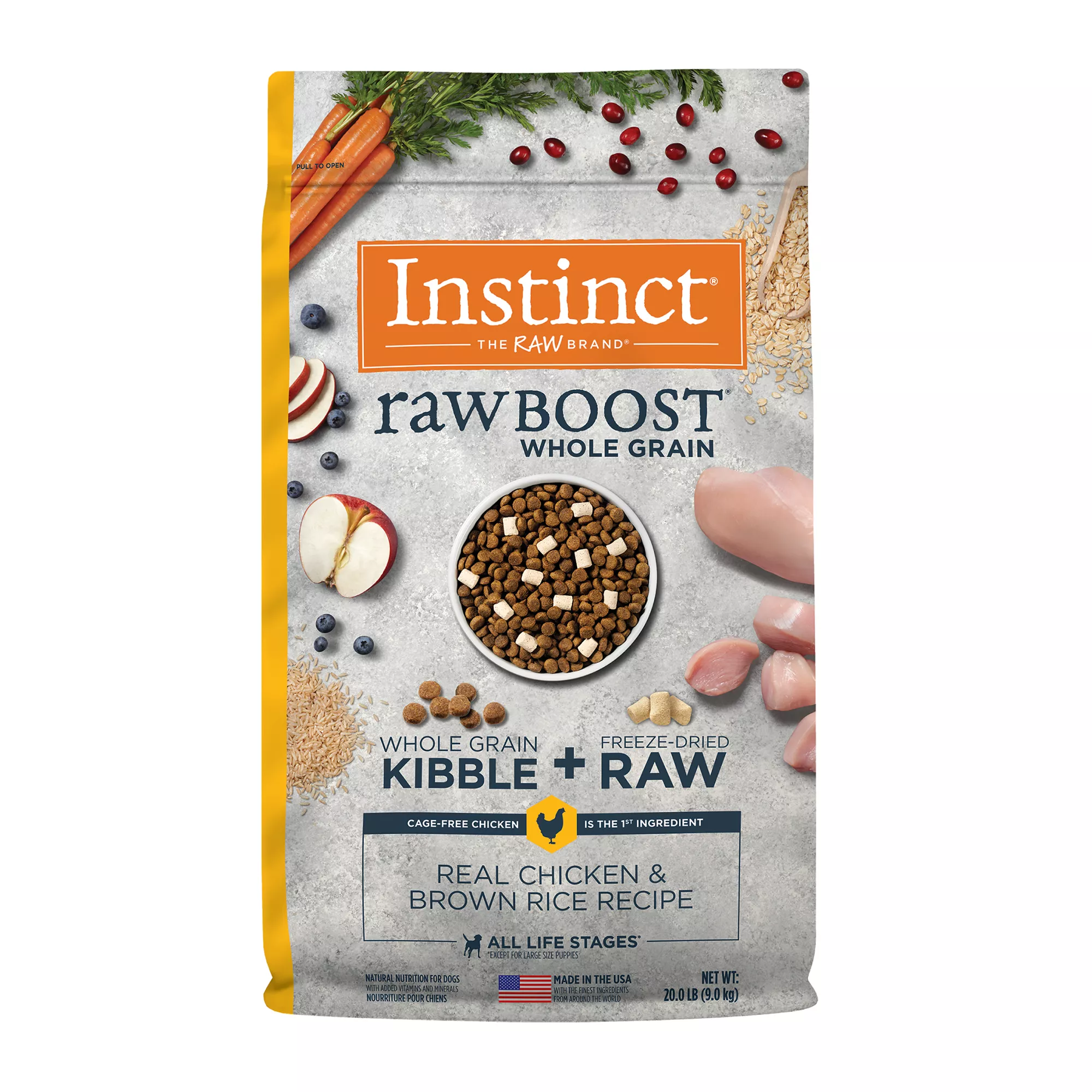 Instinct® Raw Boost® Whole Grain Kibble + Freeze-Dried Raw All Life Stages Dry Dog Food - Chicken