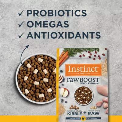 Instinct Raw Boost Whole Grain Kibble Freeze Dried Raw All Life Stages Dry Dog Food Chicken