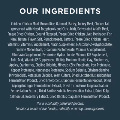 Product Instinct® Raw Boost® Whole Grain Kibble + Freeze-Dried Raw All Life Stages Dry Dog Food - Chicken