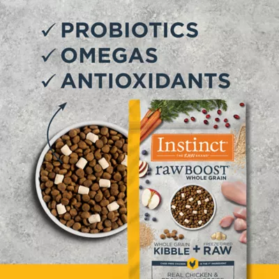 Product Instinct® Raw Boost® Whole Grain Kibble + Freeze-Dried Raw All Life Stages Dry Dog Food - Chicken