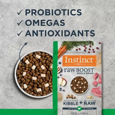 Product Instinct® Raw Boost® Whole Grain Kibble + Freeze-Dried Raw Adult Dry Dog Food - Lamb & Oatmeal
