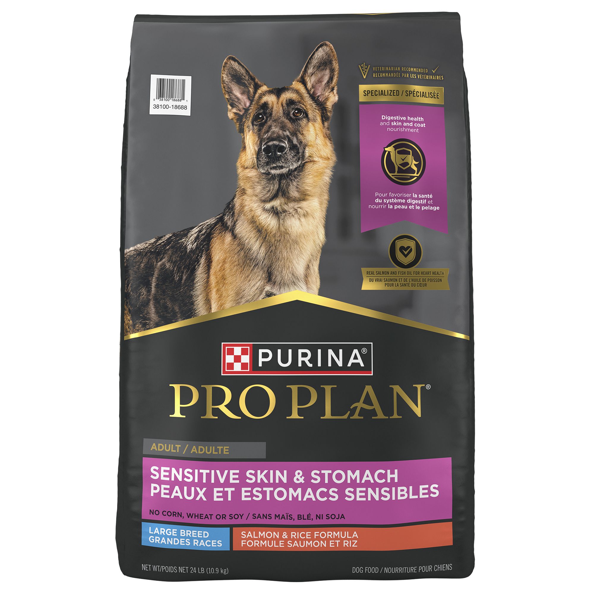 Purina Pro Plan Sensitive Skin & Stomach Salmon & Rice Large Breed Adult  Dry Dog Food 34 lb. Bag - PetSmart in Tustin, CA