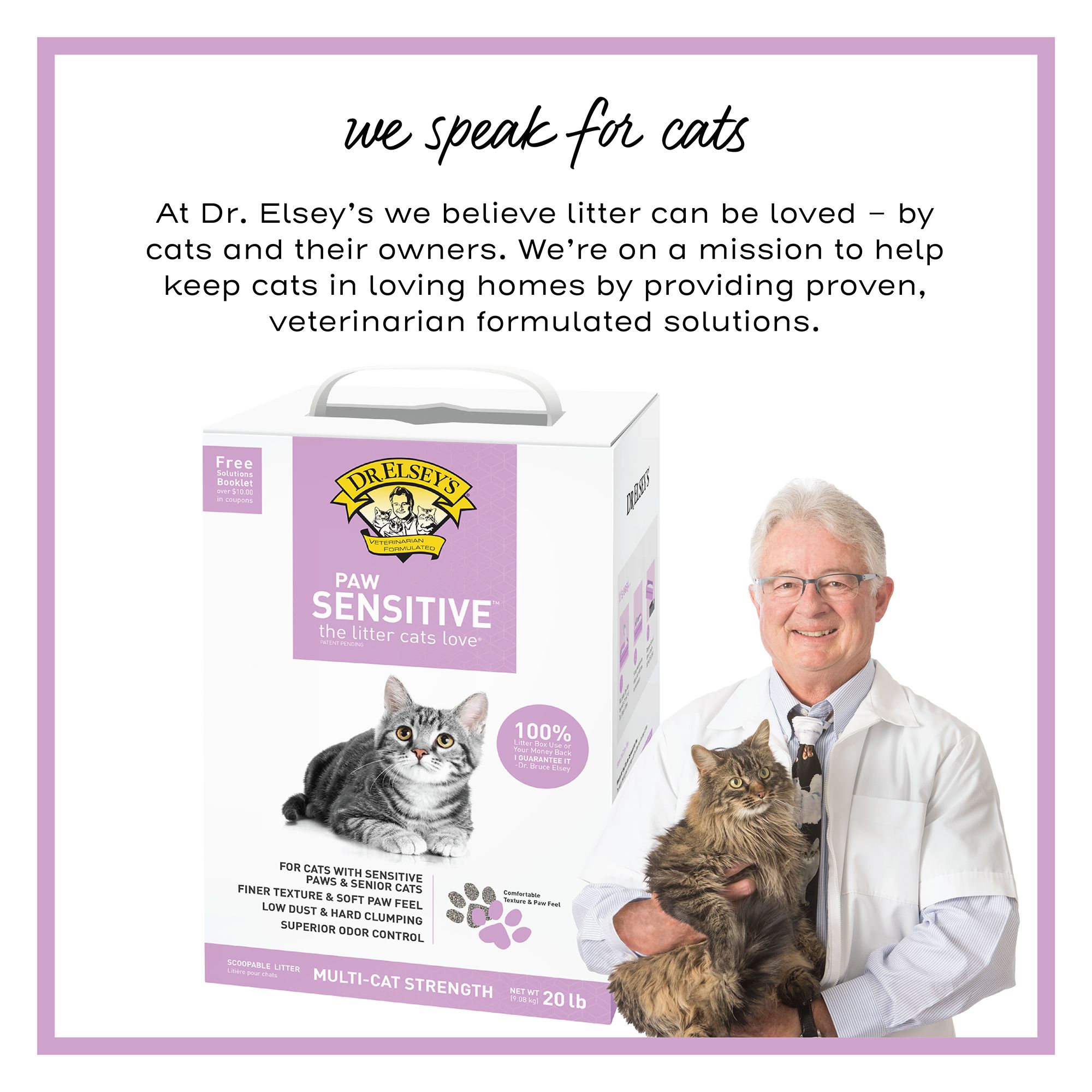 Dr. Elsey's Precious Cat Paw Sensitive Clumping Multi-Cat Clay Cat Litter - Low Dust - thumbnail 6