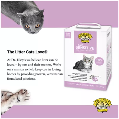 Product Dr. Elsey's Precious Cat Paw Sensitive Clumping Multi-Cat Clay Cat Litter - Low Dust