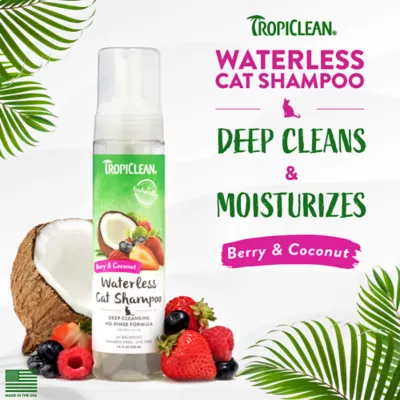 TropiClean Cat Waterless Shampoo Deep Cleaning 7.4 oz