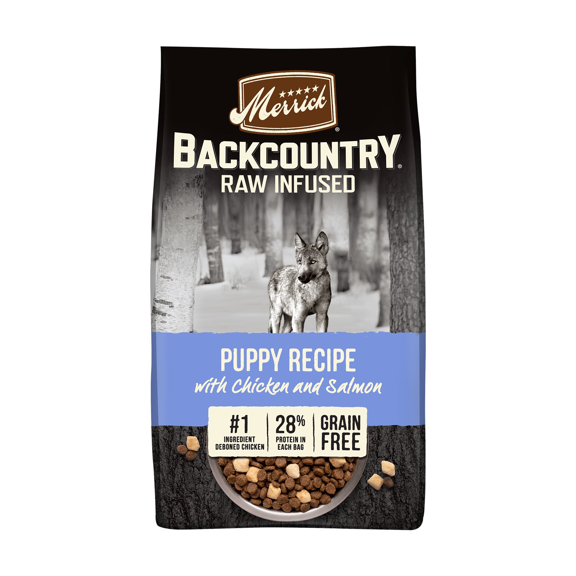 Merrick Backcountry Raw Infused Grain Free Puppy Recipe Dry Dog Food 10 lbs