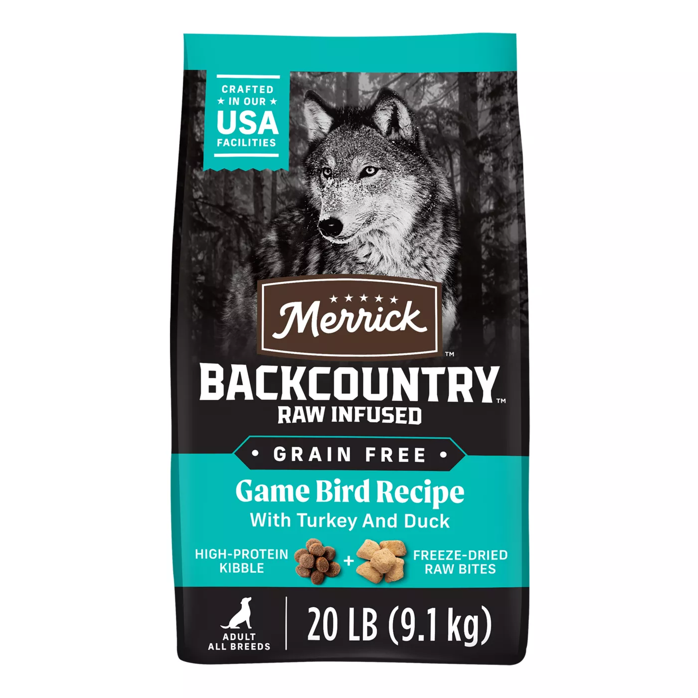 Merrick backcountry shops raw infused large breed recipe dry dog food