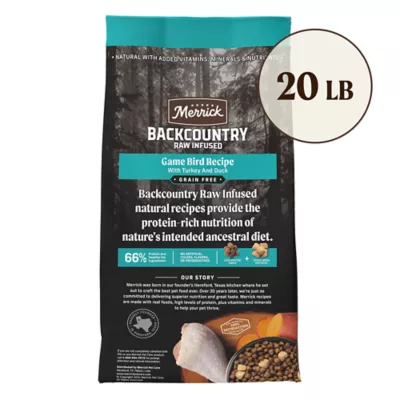 Product Merrick® Backcountry® Raw Infused Game Bird Adult Dry Dog Food - Grain Free, Turkey & Duck