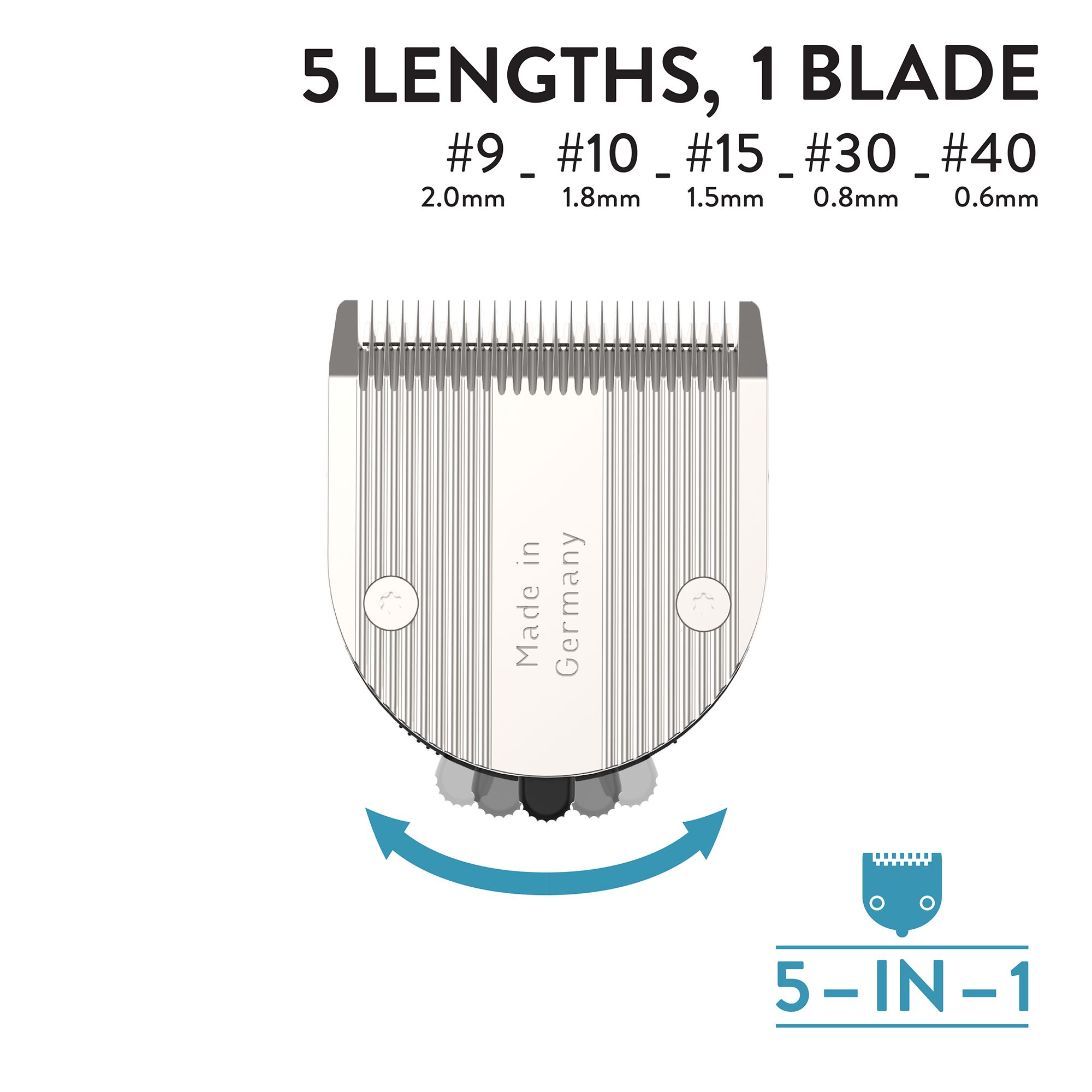 wahl 5 in 1 blade length