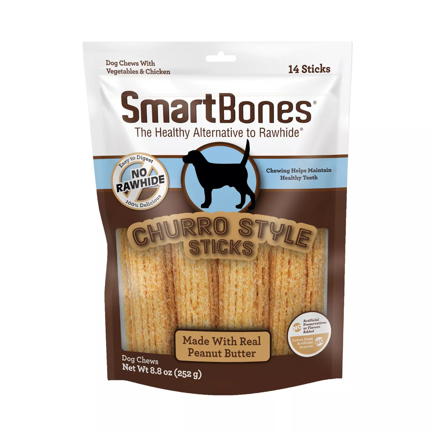 Product SmartBones® Churro Style Sticks Dog Treat - Peanut Butter