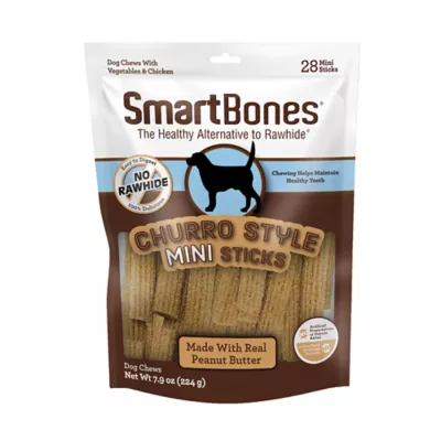 Product SmartBones® Churro Style Mini Sticks Dog Treat - Peanut Butter