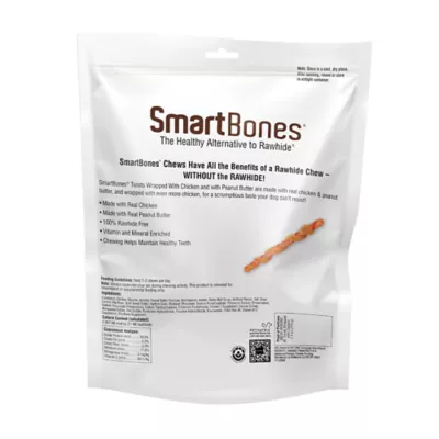 SmartBones Chicken Wrapped Twists Dog Treat Peanut Butter