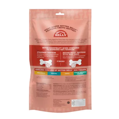 Product Better Belly Proteins Rawhide Large Dog Treats - Real Lamb