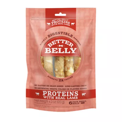 Product Better Belly Proteins Rawhide Small Dog Treats - Real Lamb