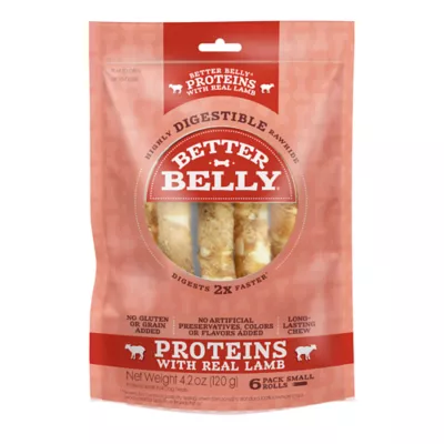 Product Better Belly Proteins Rawhide Small Dog Treats - Real Lamb