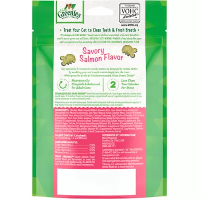 Product Greenies™ Feline Greenies Adult Cat Dental Treats - Dental Care, Natural, Salmon