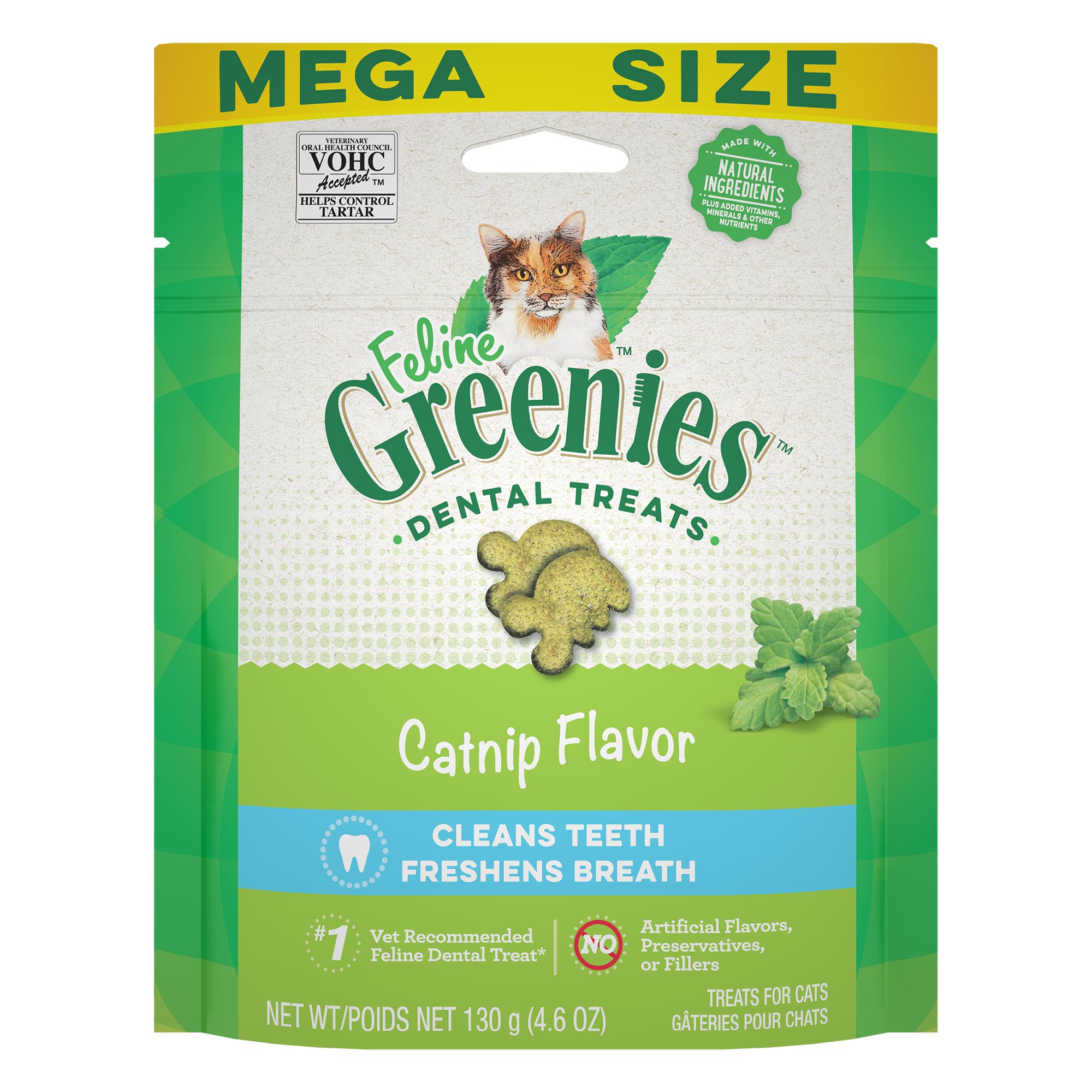 Greenies Feline Catnip Flavor Dental Cat Treats 4.6 oz