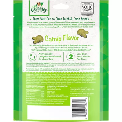Product Greenies™ Feline Greenies Adult Cat Dental Treats - Dental Care, Natural, Catnip