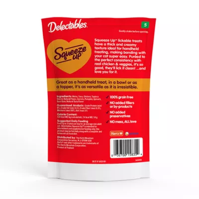 Product Hartz Delectables Lickable Treats™ Squeeze Up™ Cat Treat - Chicken & Veggies, 4ct