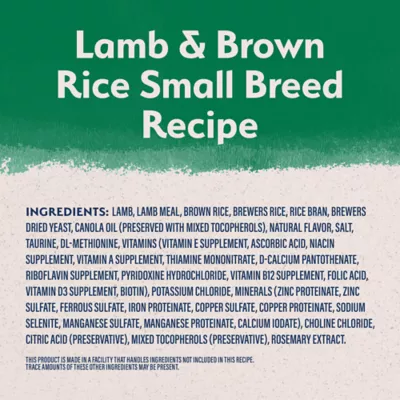 Product Natural Balance Limited Ingredient With-Grain Small Breed Adult Dry Dog Food - Lamb & Brown Rice